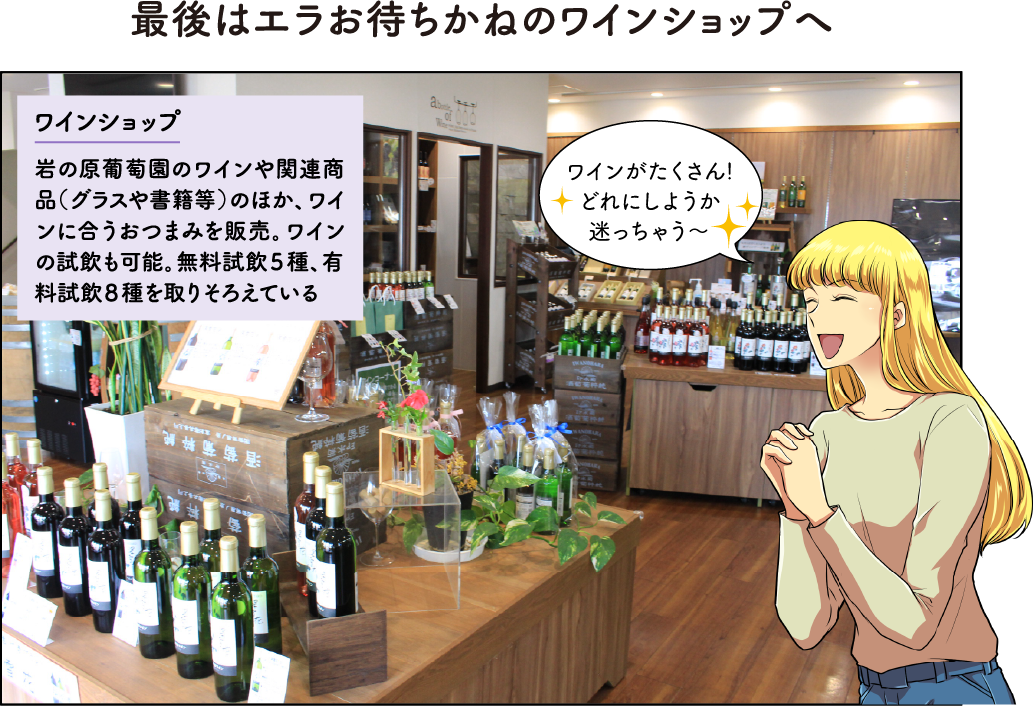 ワイン造りの過程とショップ