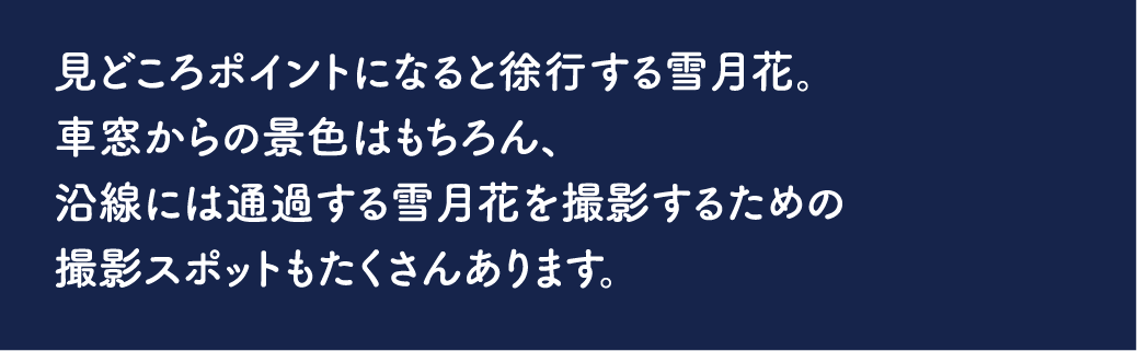雪月花 見どころ～はねうまライン～