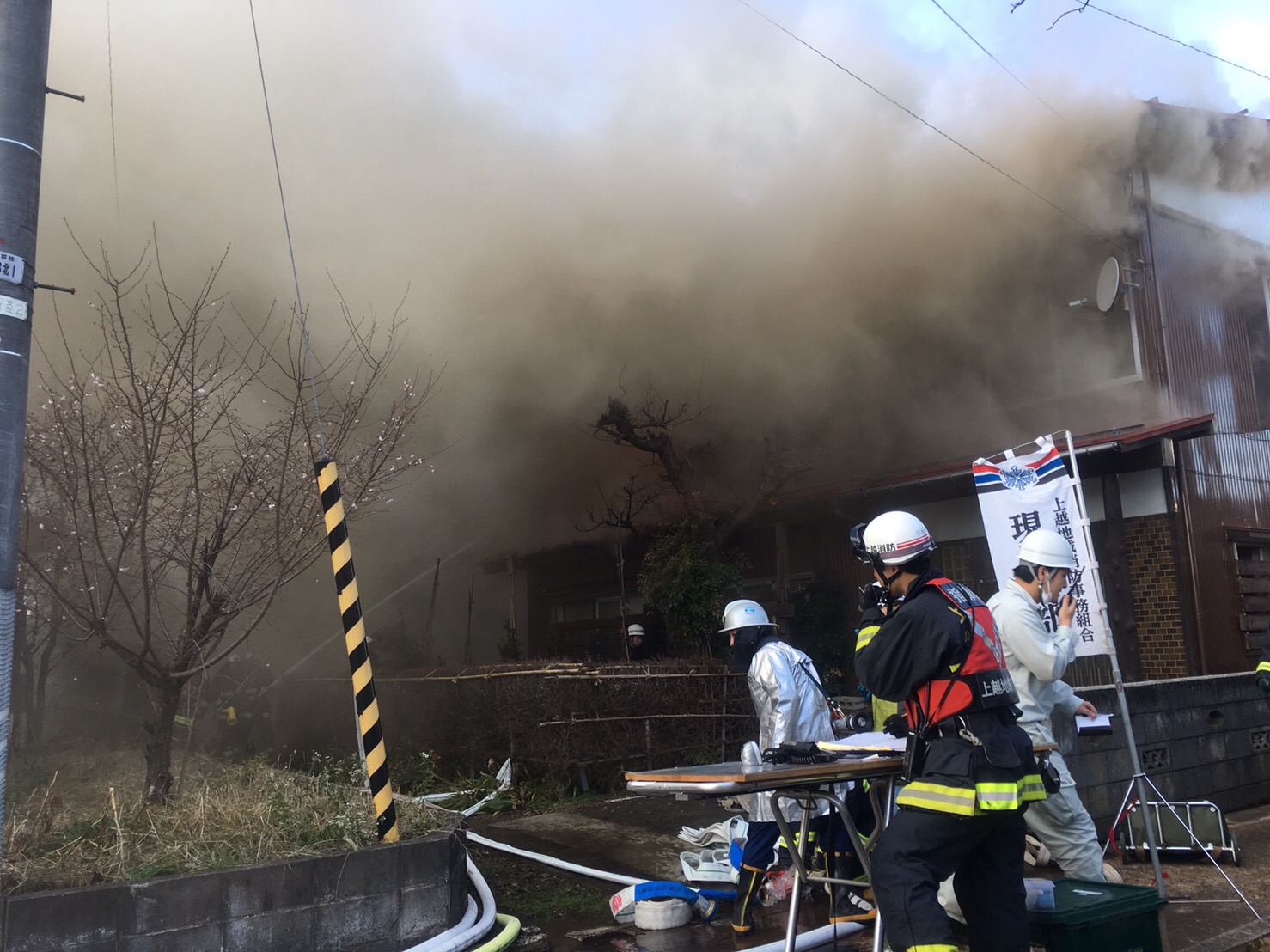 上越市北城町で住宅火災　60代女性が顔にやけど
