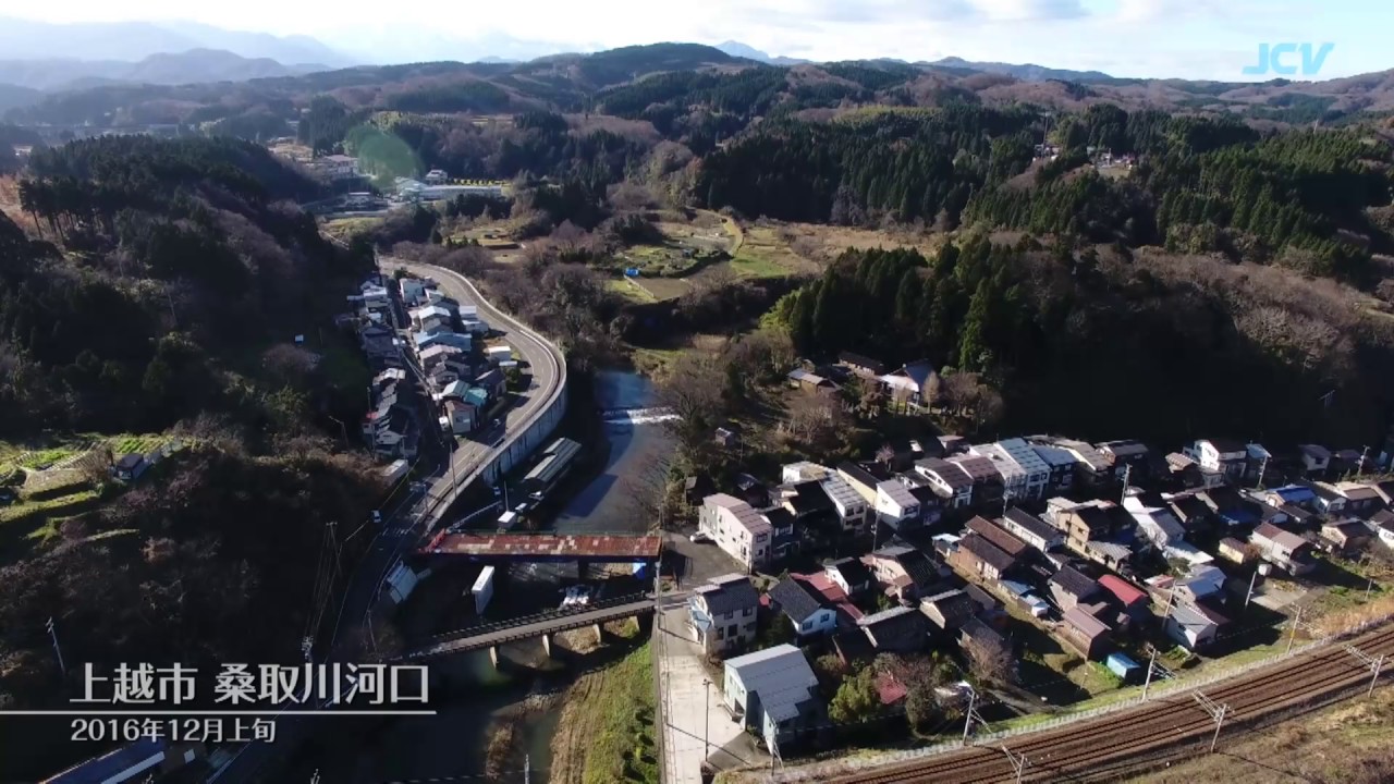 桑取川河口（空撮）