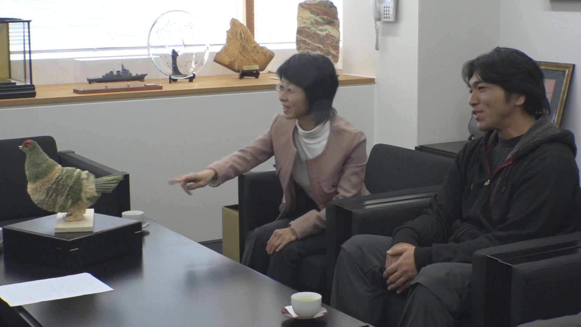スゲ細工　柴野さん　青野さん