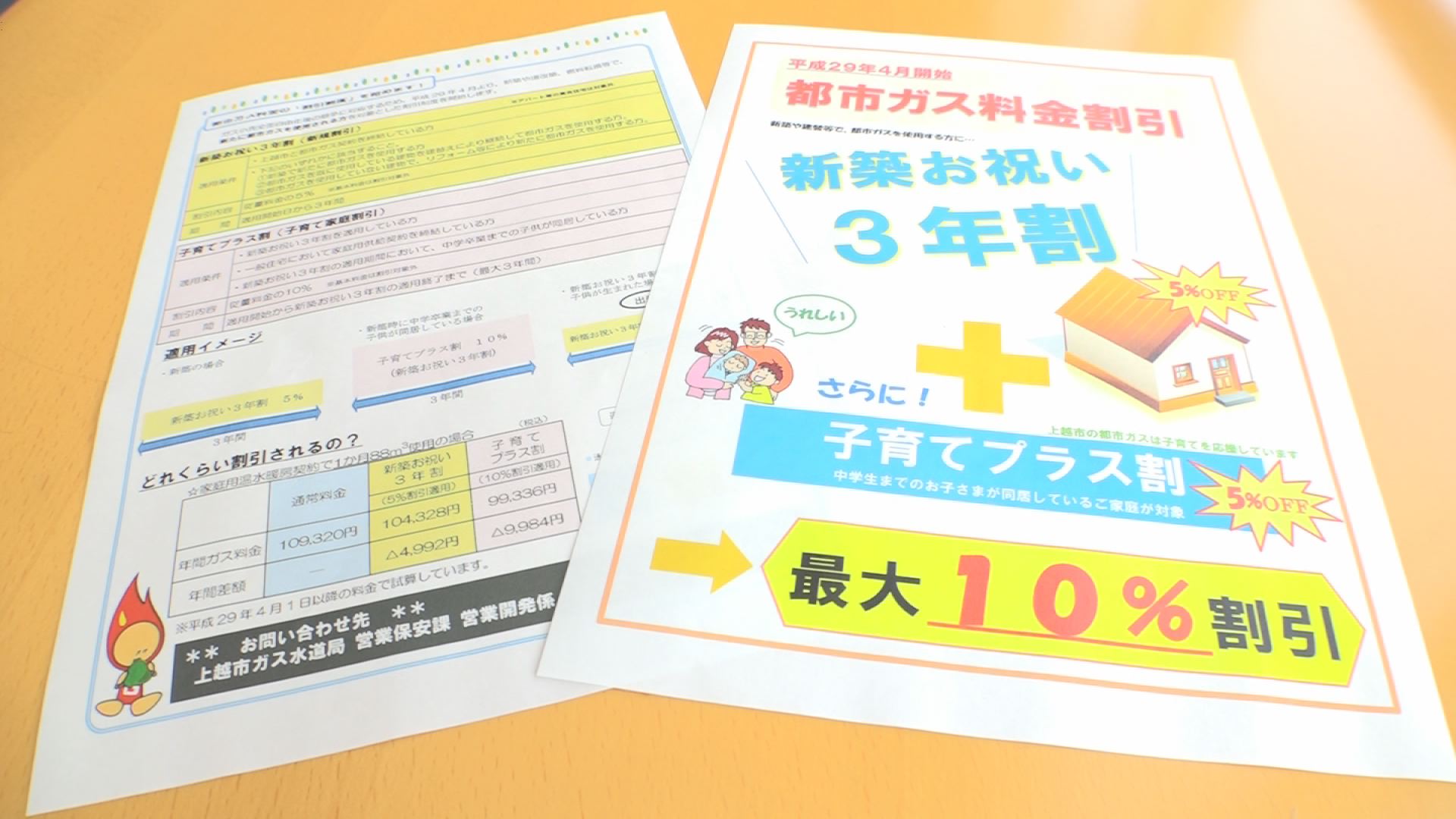 都市ガス割引制度　4月1日から実施
