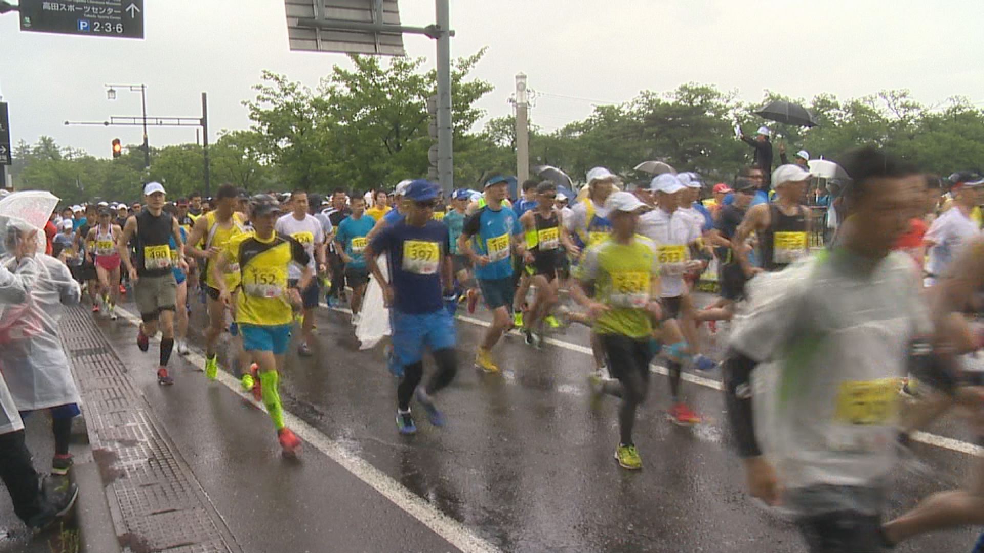 高田城ロードレース大会　雨が降ってもファンラン