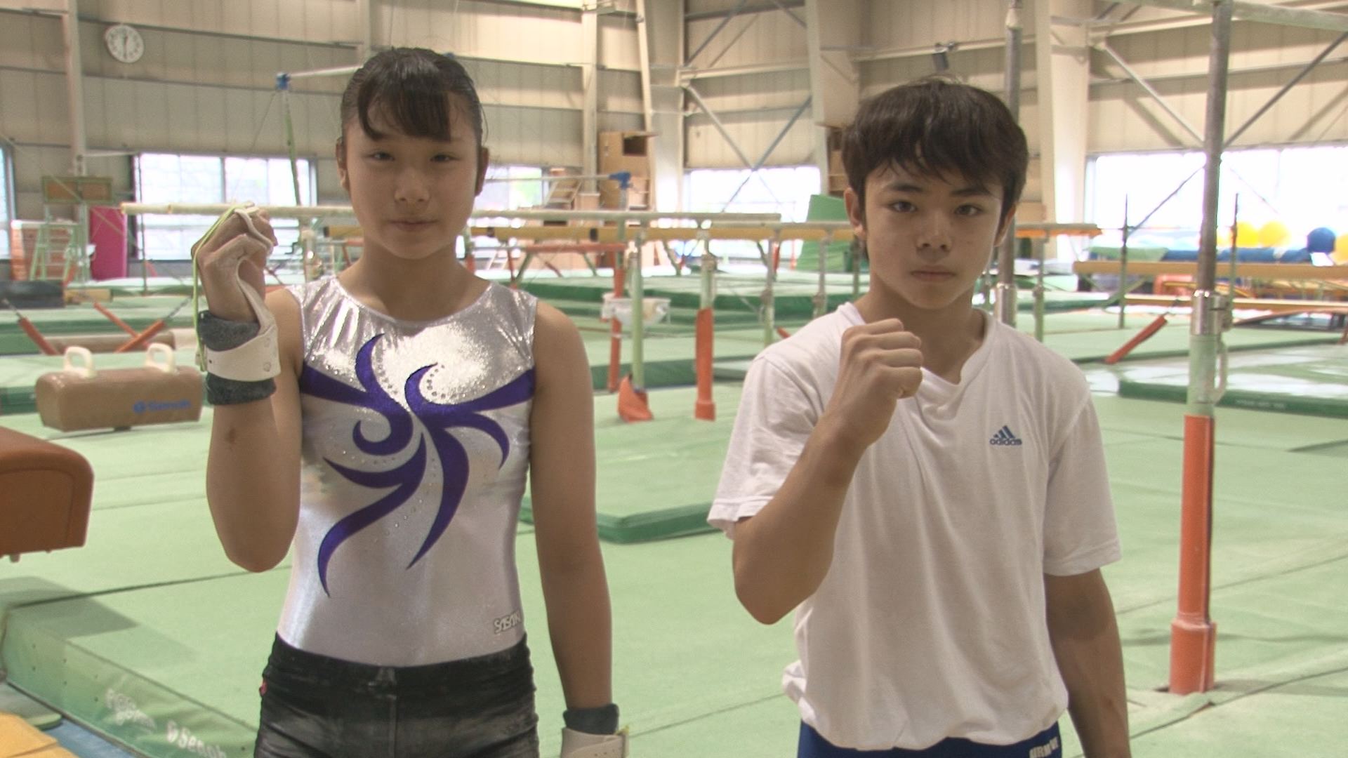 全中出場#7　体操個人の部　江俣さん・渡邉さん（大潟町中3年）