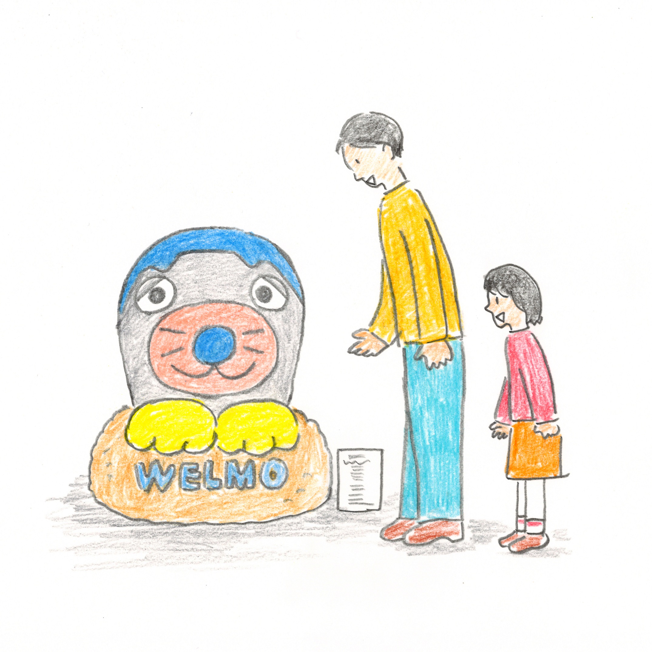 上越妙高駅に“ウェルモ”立像 25日にお披露目！