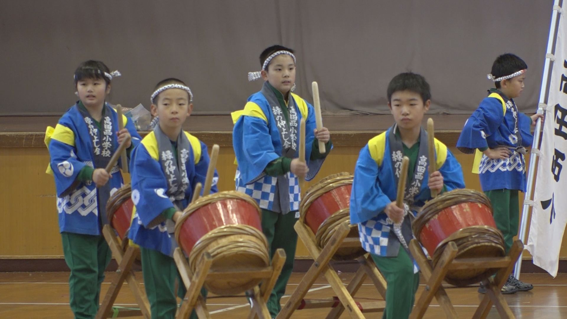 伝統をバトンタッチ！金谷山太鼓初演奏♪