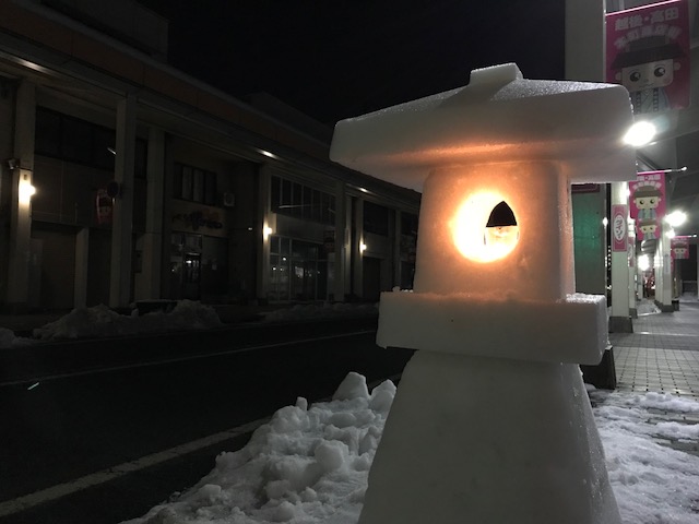 本町に雪灯籠！今年はLEDで灯します
