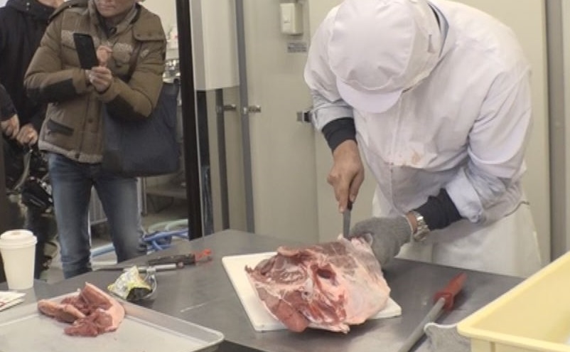 イノシシを食肉加工 柿崎ブーシェリー 視察