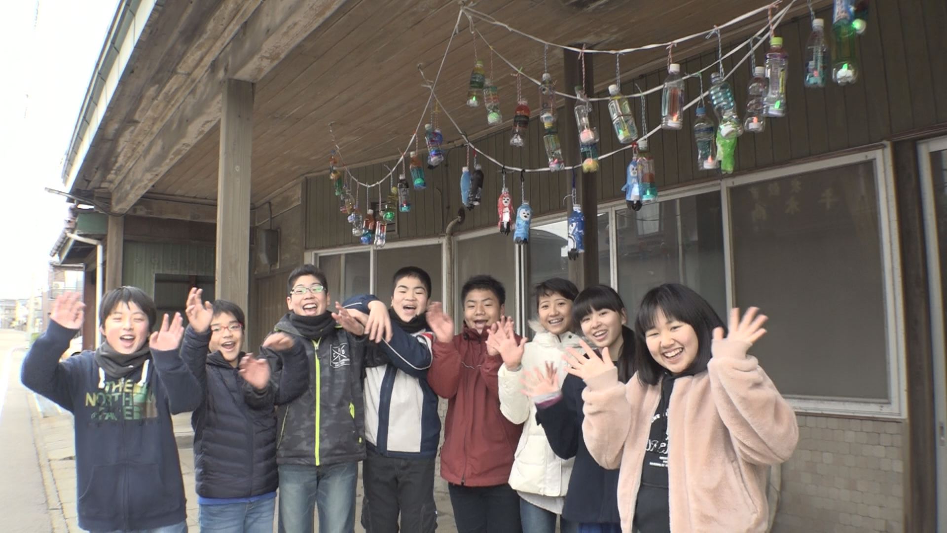 地域に感謝！直小6年生がイルミネーション飾る