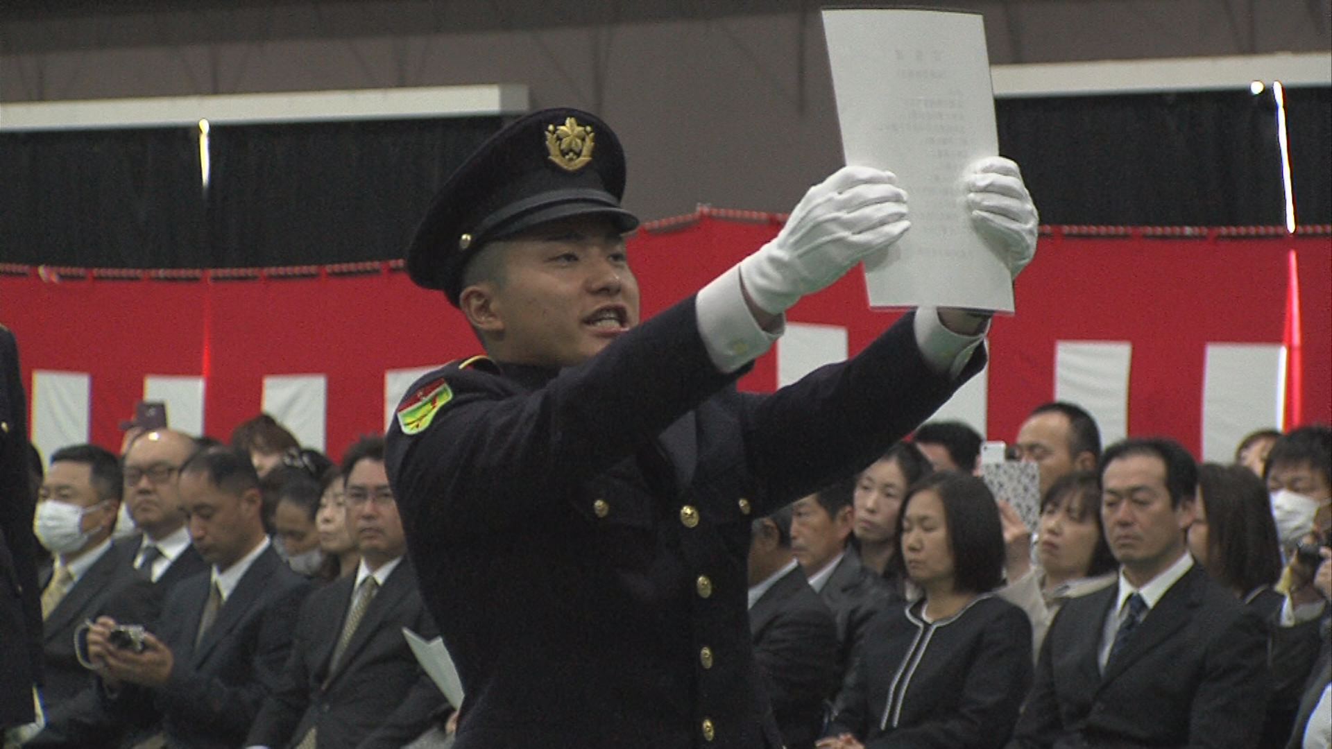 自衛官候補生入隊式 80人が決意新たに！