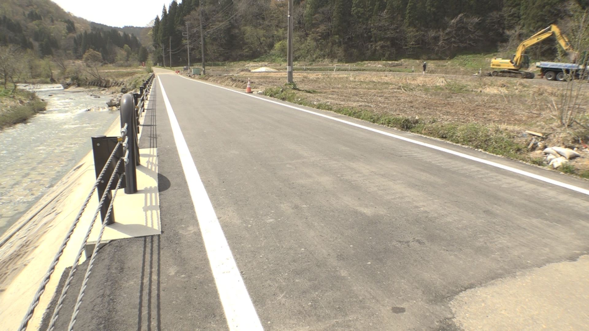 増水で崩落した桑取地区の県道復旧 17日から通行開始　