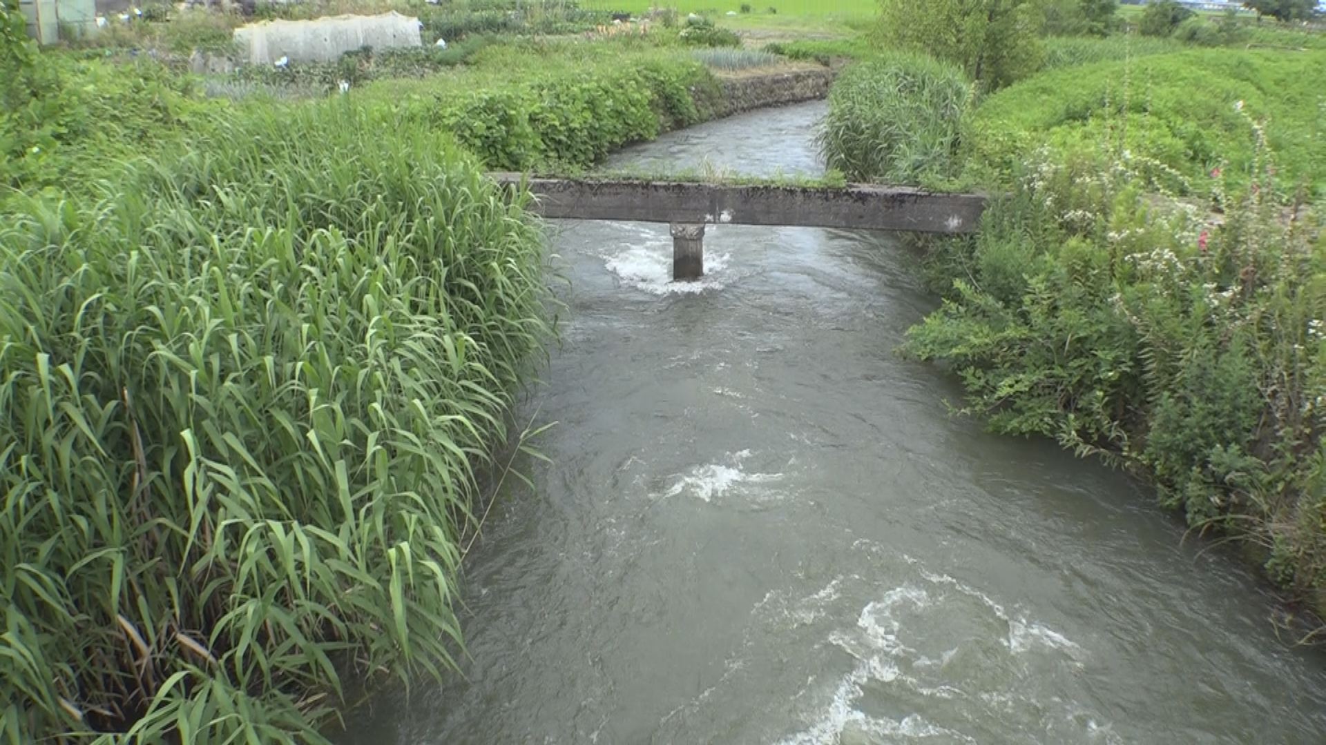 中江用水路で通水開始!