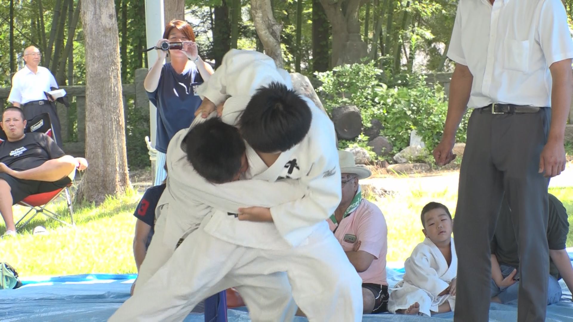 居多神社講社大祭 境内で恒例の武道大会