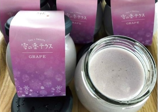 三和区の葡萄「ピオーネ」のプリン 1日から限定販売