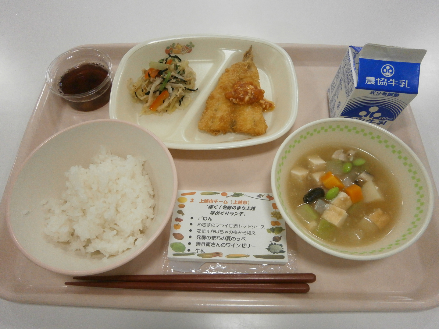 上越市チームが最優秀賞！県学校給食調理コンクールで