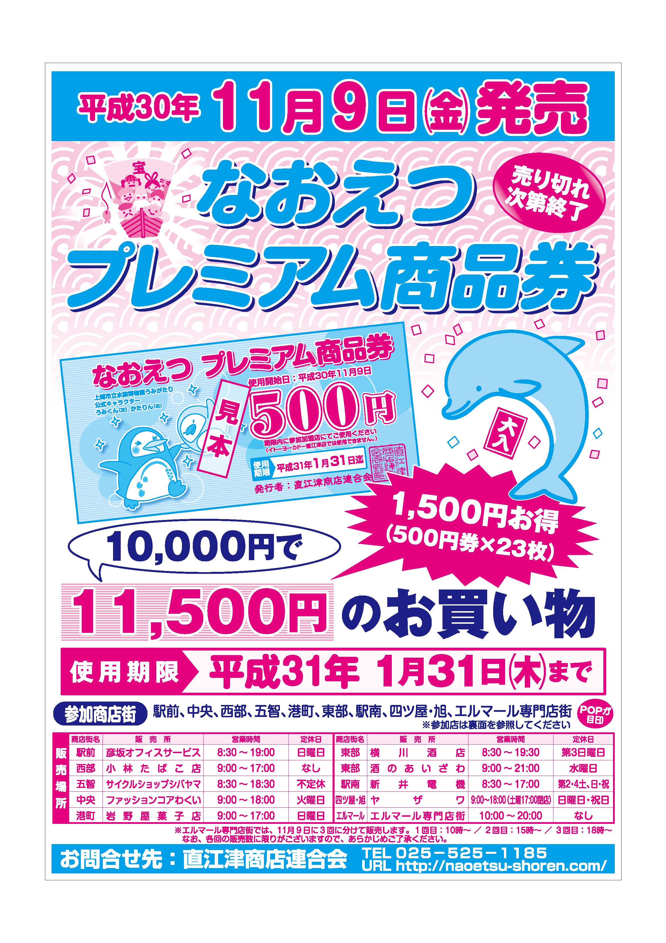 チラシ校了：なおえつプレミアム商品券omote_181023