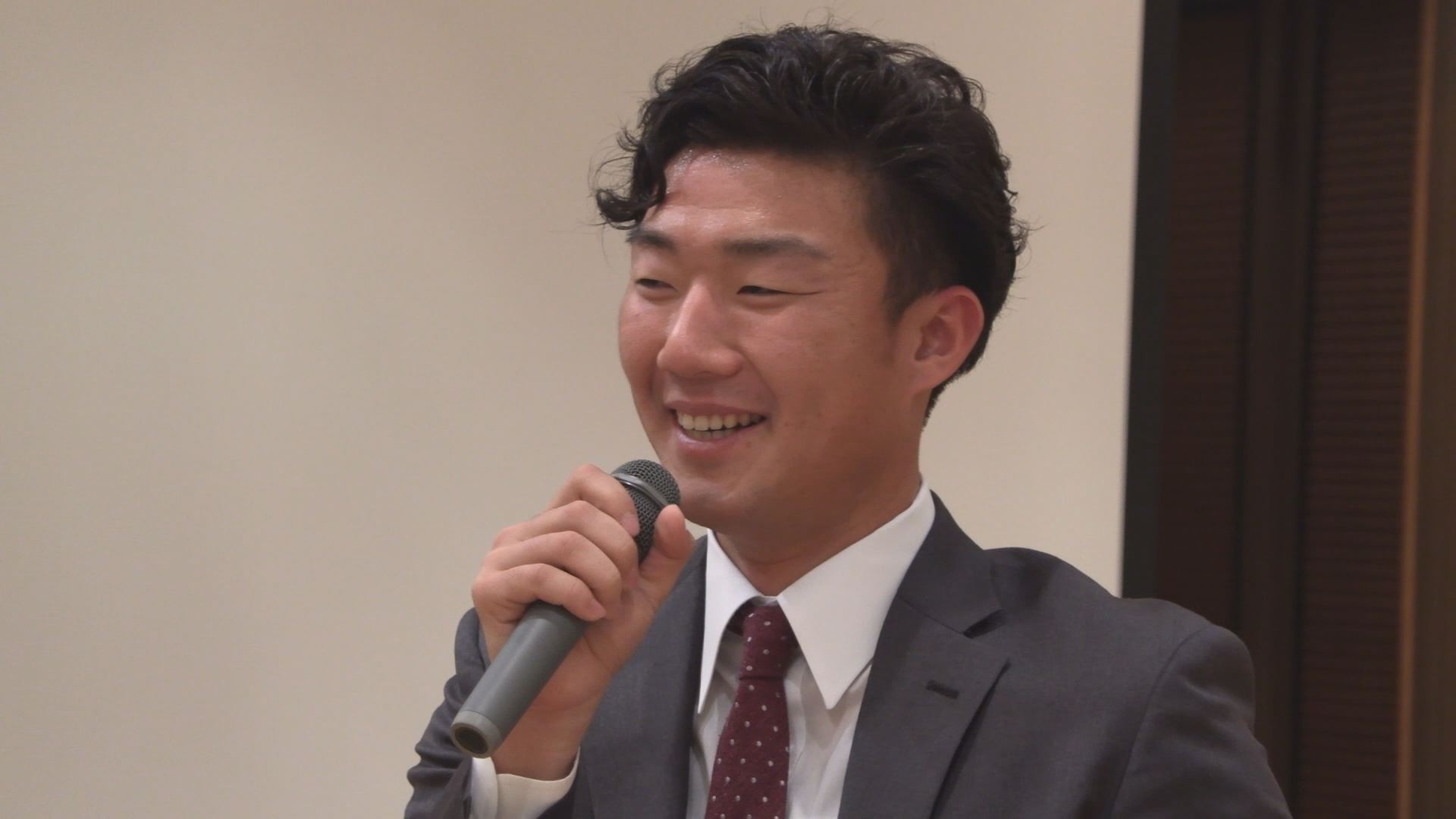飯塚悟史投手トークショー ヒーローインタビュー受けられるよう頑張ります！