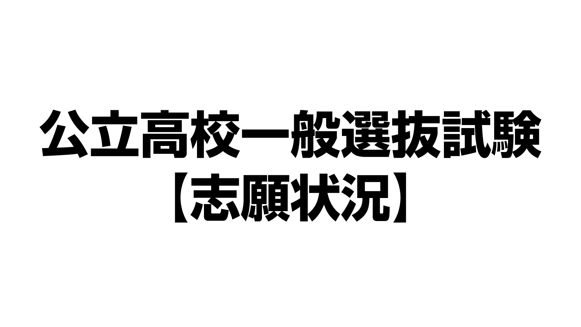 公立高校志願倍率　高田・理数科1.45倍