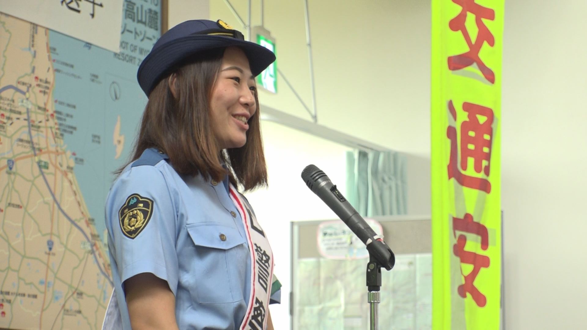 冨田せなさんが一日警察署長 事故防止訴える！