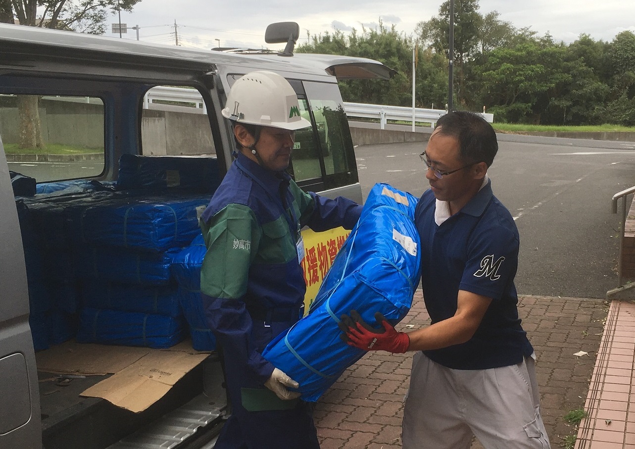 妙高市 台風被災地「鴨川市」へ物資支援