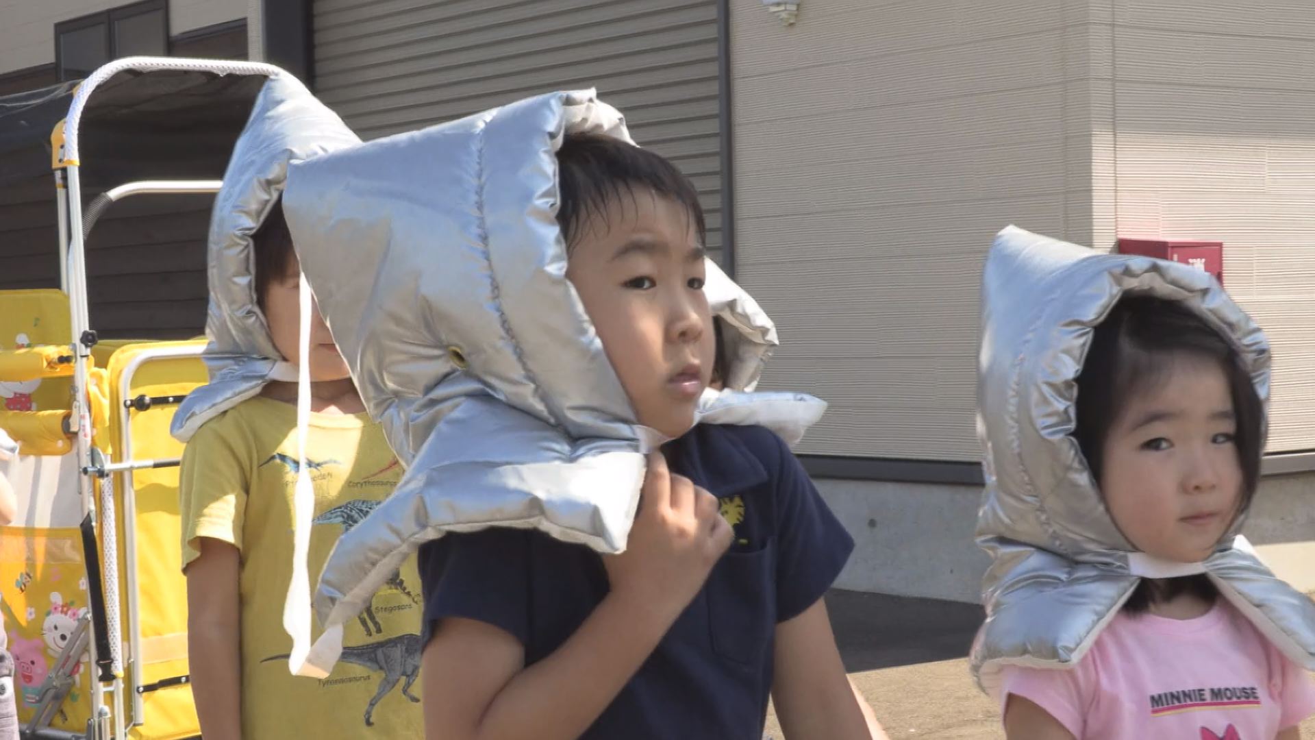 保育園･小･中学校合同で避難訓練 有間川地区　