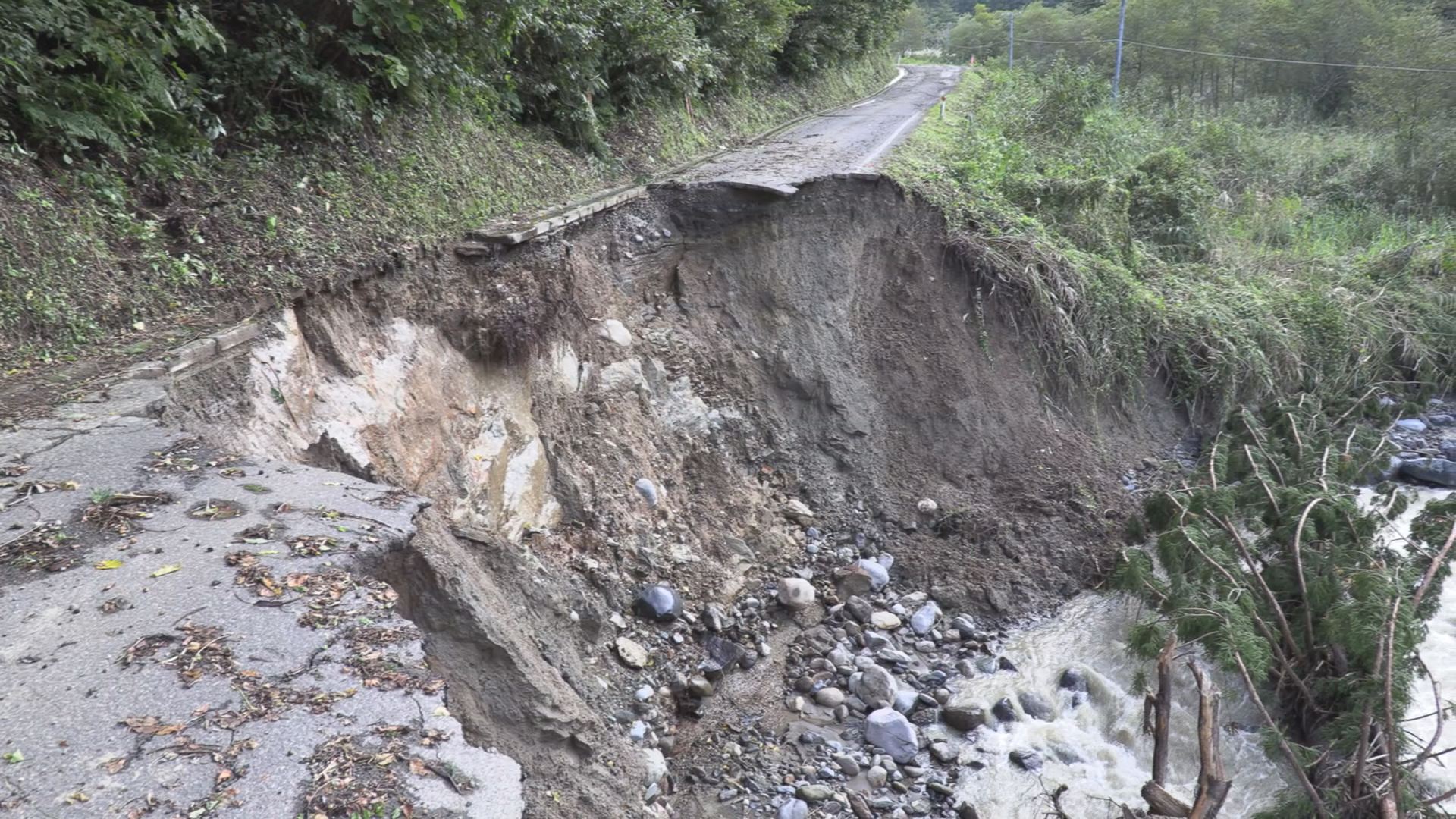 台風19号 土路から樽本地区孤立状態 22日に樽本まで通行止め解除見通し
