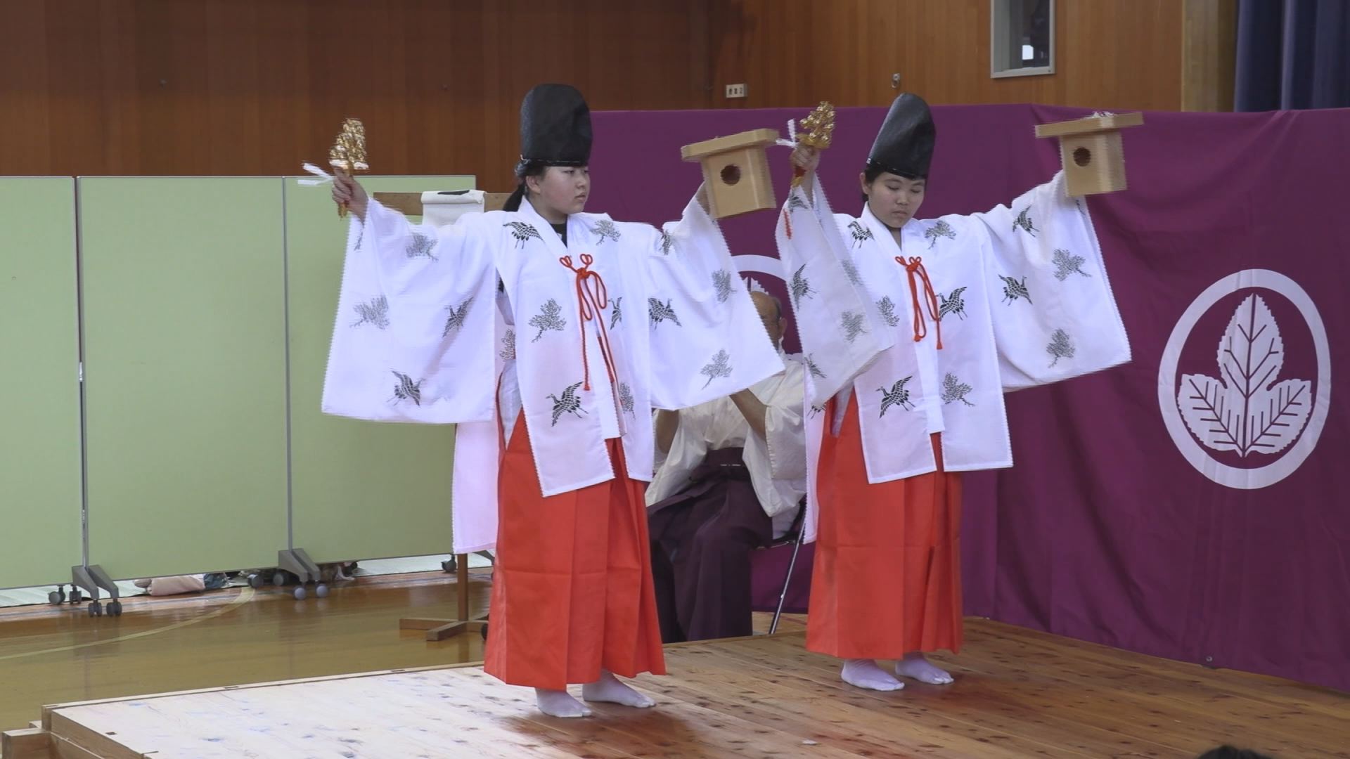 ふるさと大好きだから！児童が里神楽披露