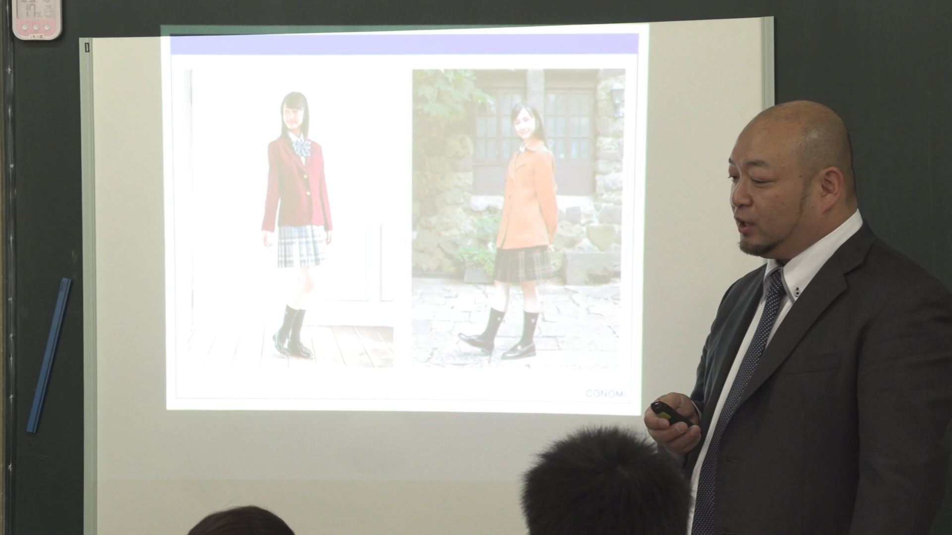 〝制服文化〟を海外も評価 「このみ」社長が妙高中で講演