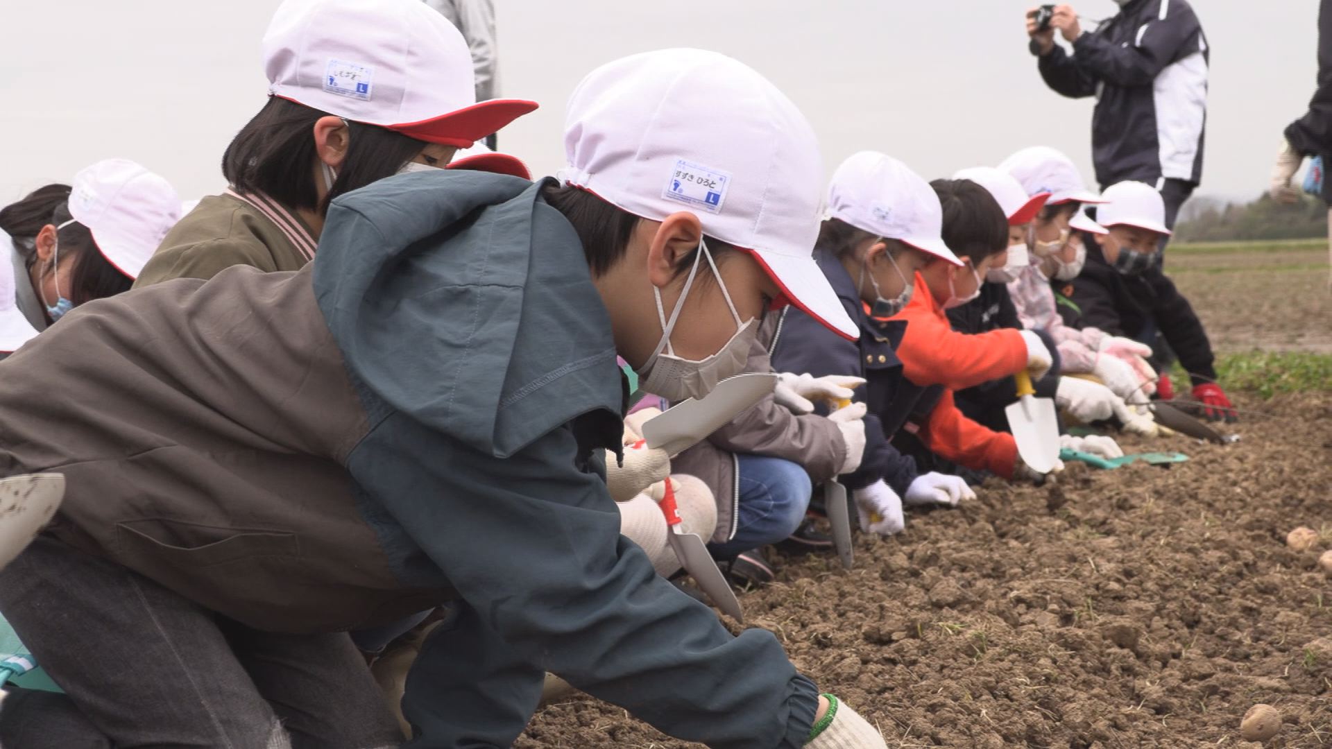 上越市 小中学校あすから休校  有田小ではジャガイモ植え