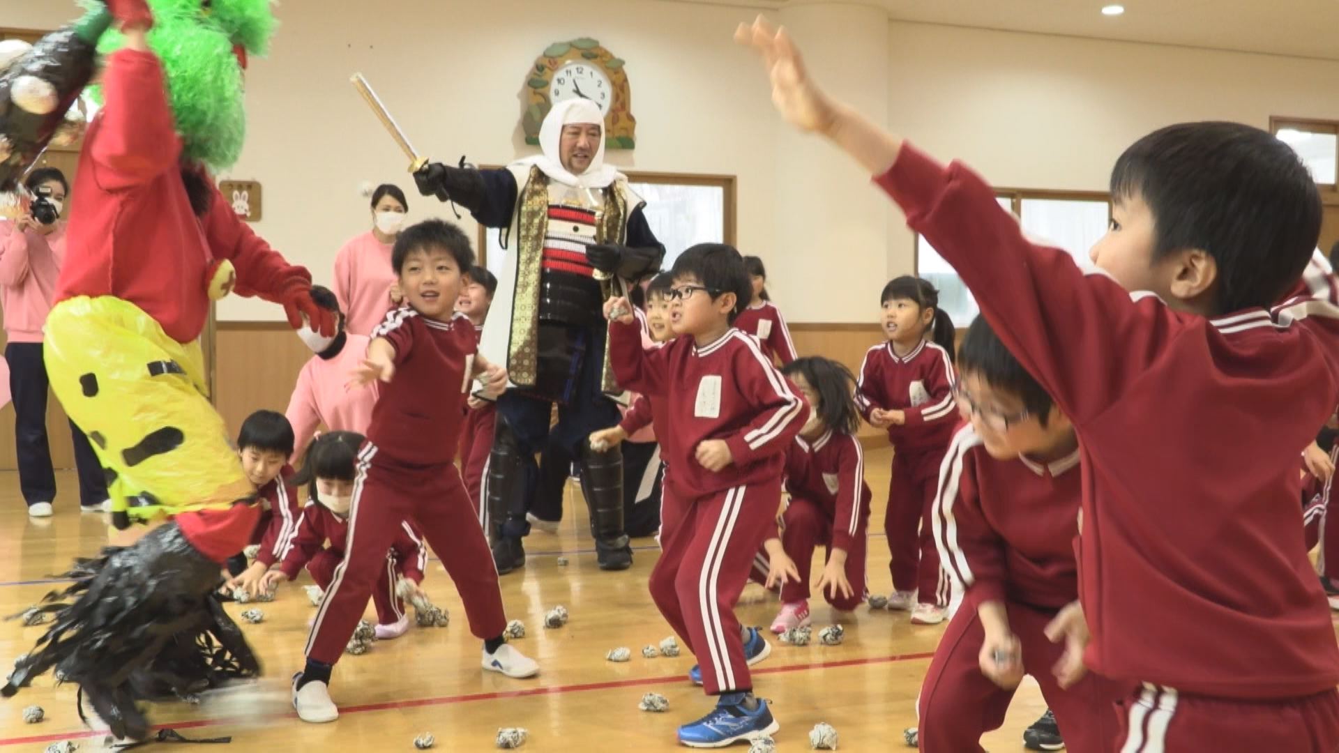 マハヤナ幼稚園の豆まき 鬼退治に登場したのは……