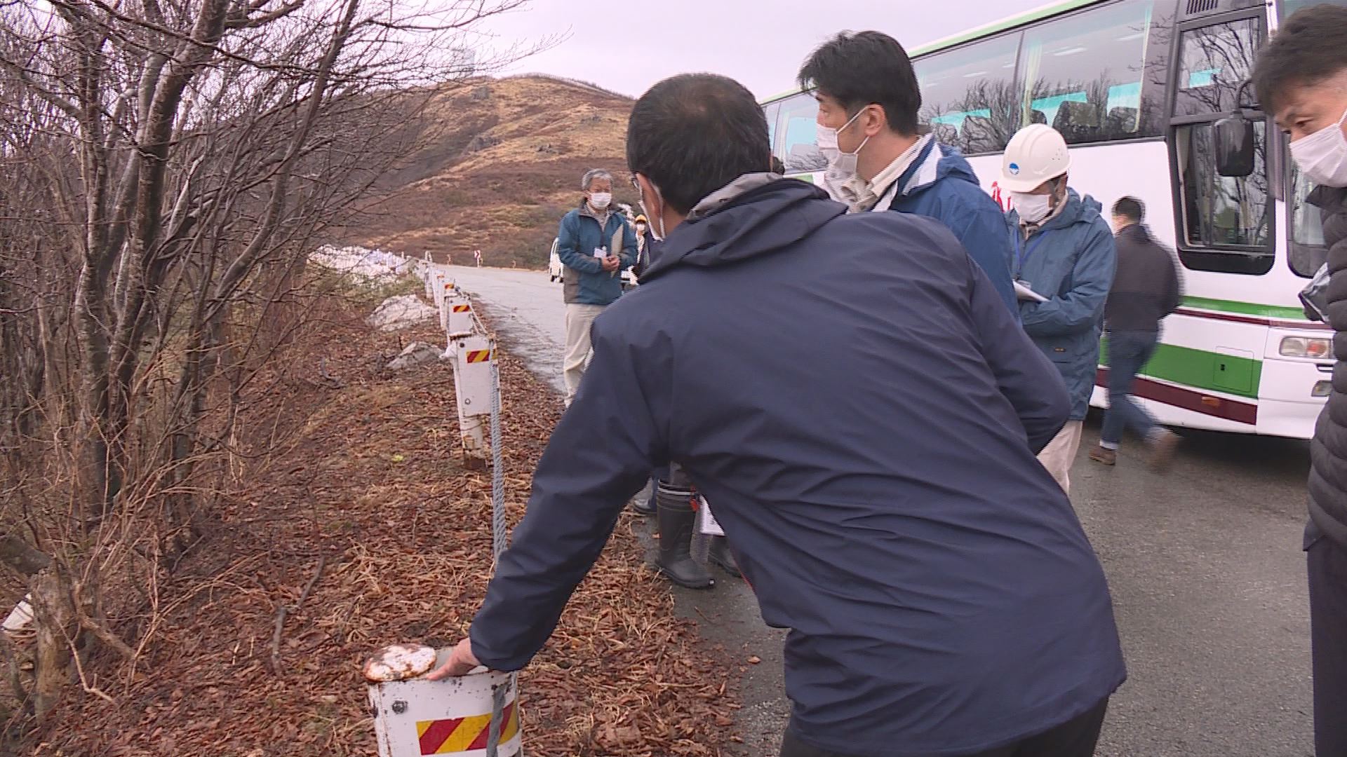 大佐渡スカイライン  開通前の合同パトロール