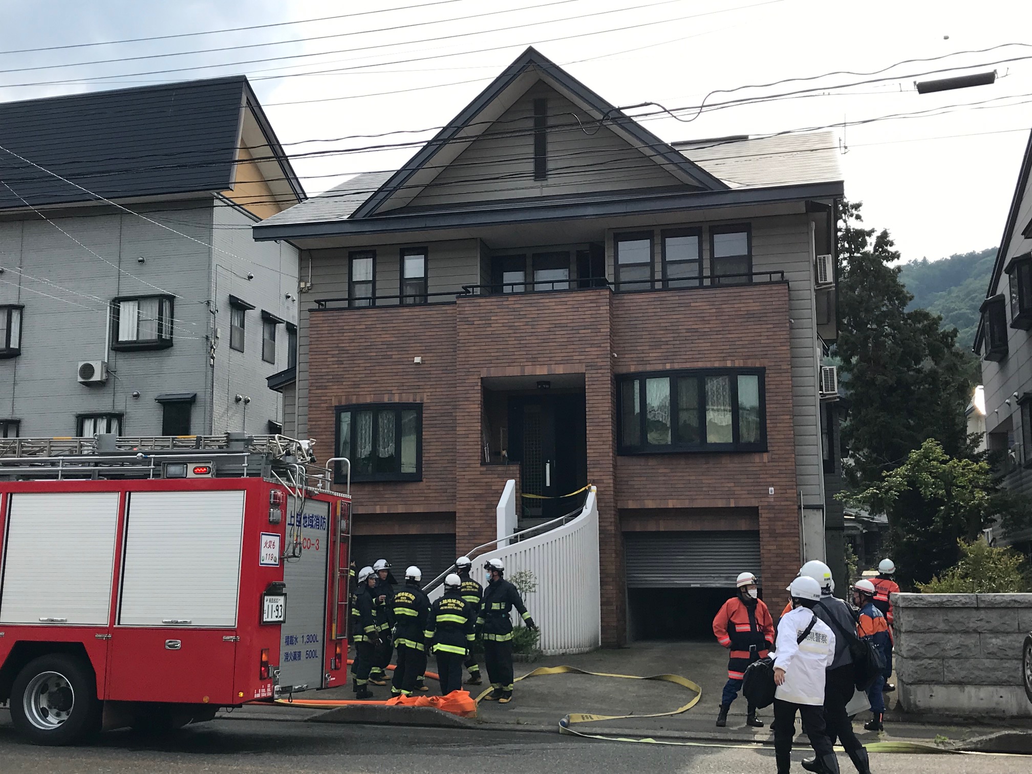 妙高市上堀之内で住宅火災 けが人なし