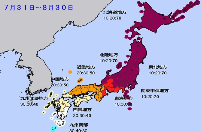 8月は平年よりも高い気温 熱中症に厳重警戒