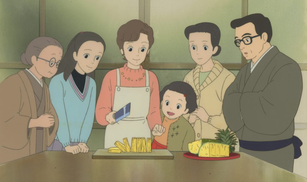 「おもひでぽろぽろ」セル付き背景画