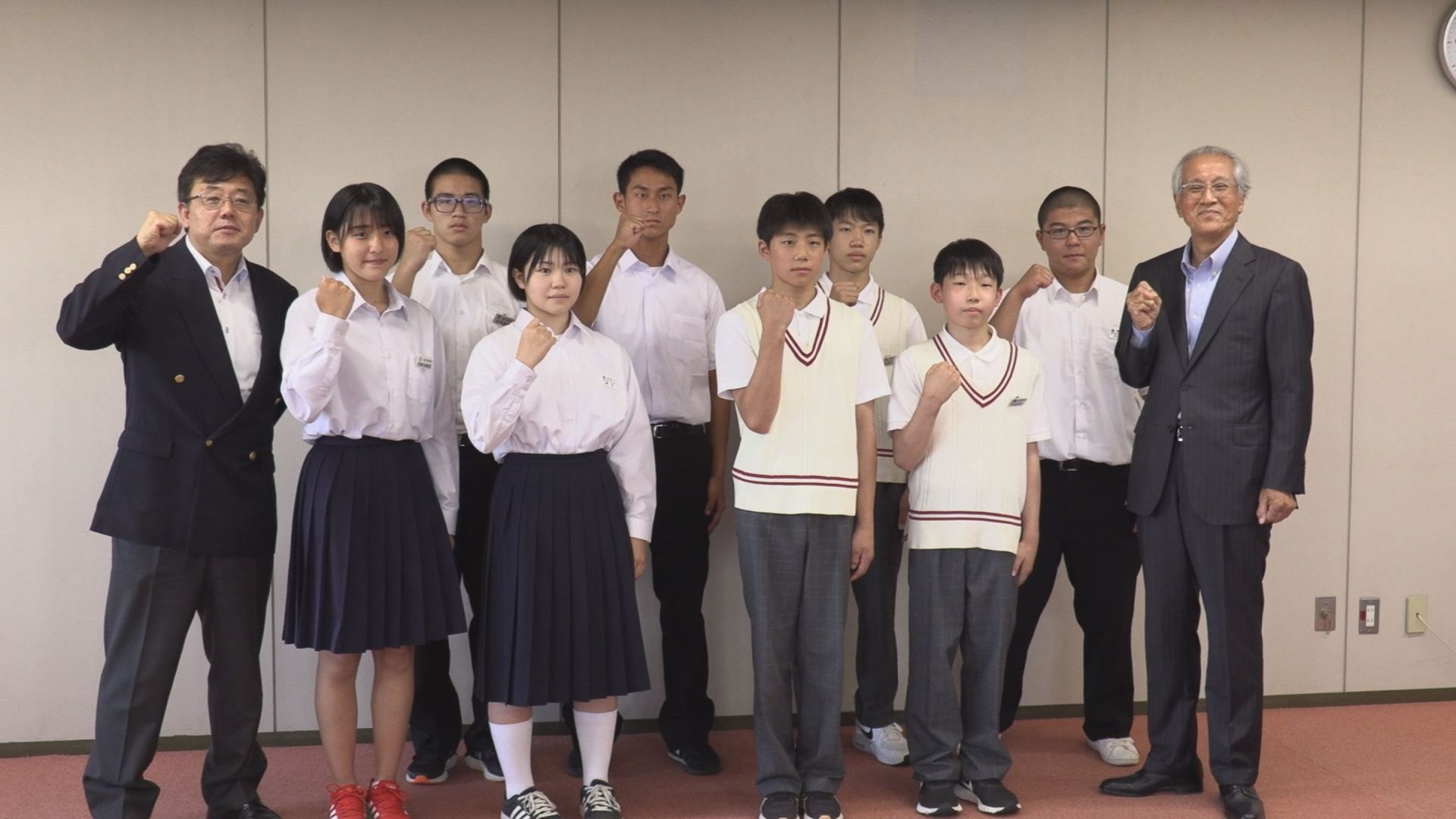 先輩のぶんも頑張ります！上越市 全中出場選手表敬訪問
