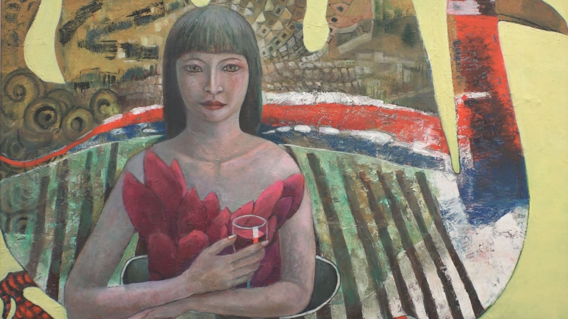 上越美術協会作品展 絵画や陶芸など55点