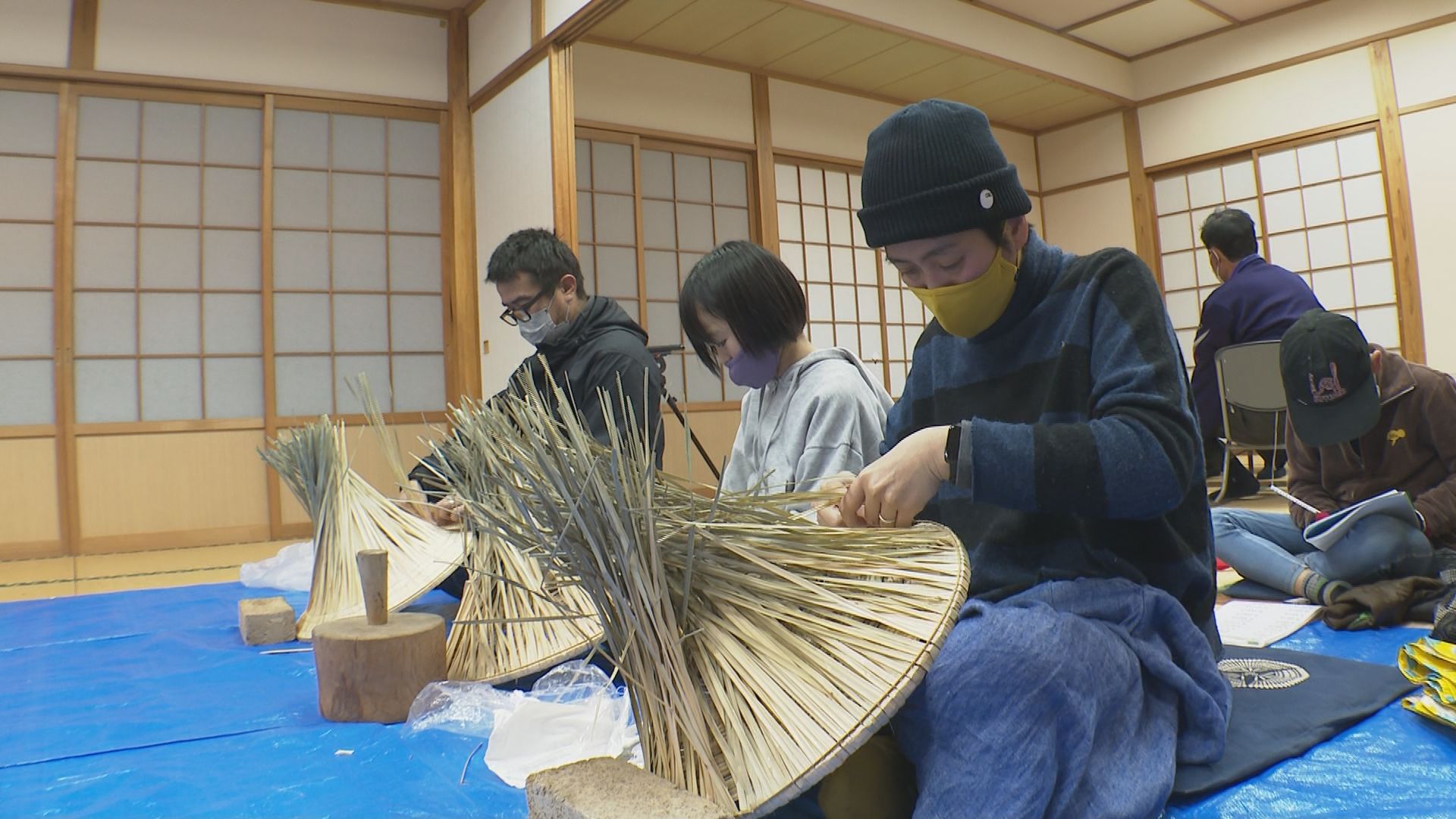 両津地区 秋津伝統の菅笠を後世へ