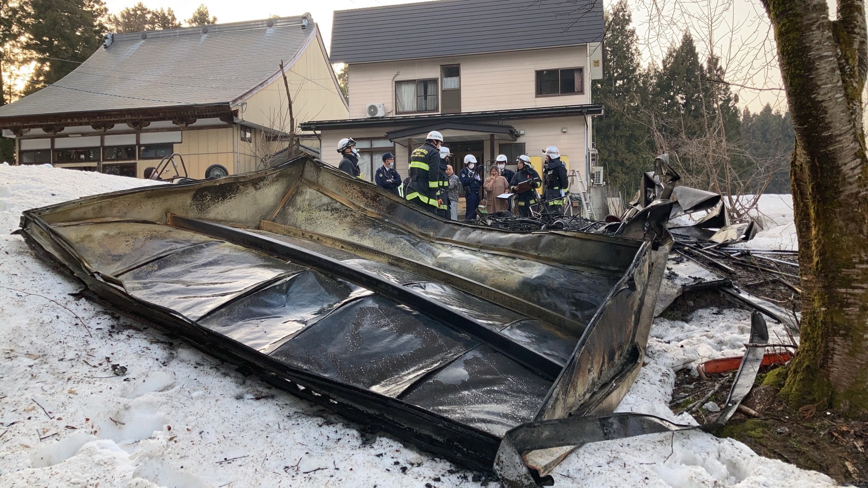 三和区 禅長院で火災 敷地内のプレハブ小屋が全焼