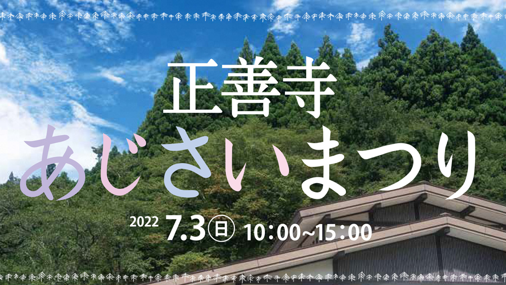 3年ぶりに開催！正善寺「あじさいまつり」7月3日（日）