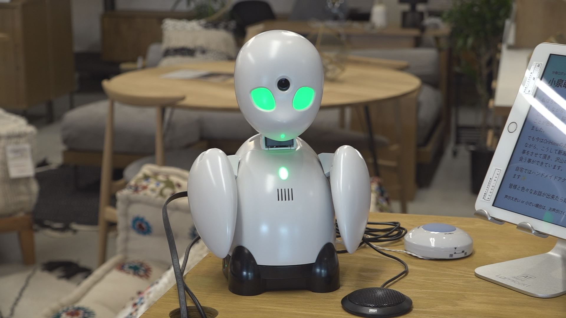自宅から接客！？ 分身ロボット“オリヒメ” エルマールに登場