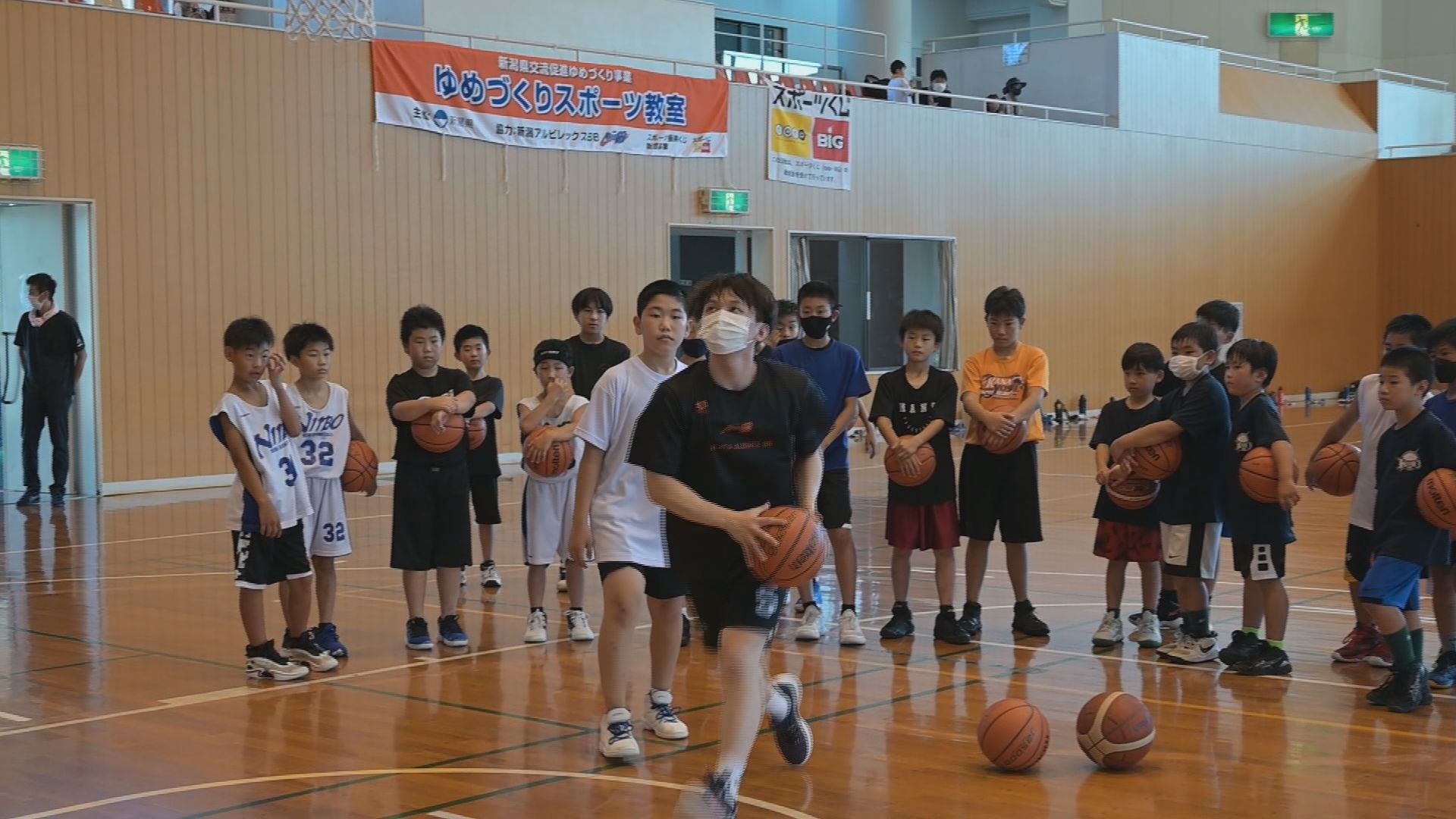 アルビレックスBB選手がバスケットボール教室／佐渡テレビジョン