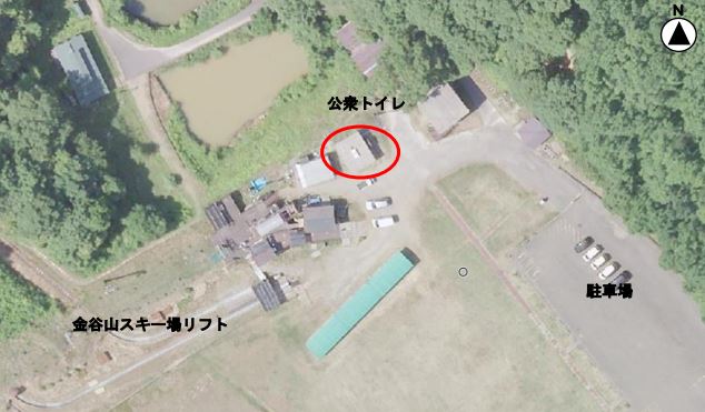 金谷山公園の公衆トイレにスプレーで落書き 先月に続き2度目