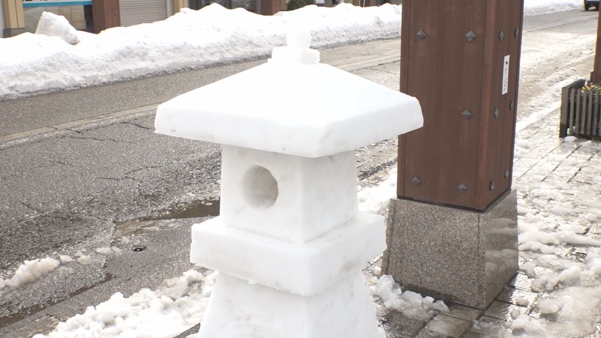 あすからレルヒ祭！本町で「雪灯ろう」作り