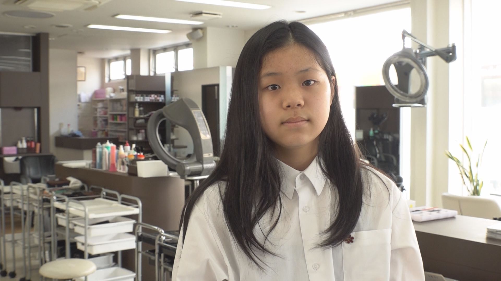 中1男子が2度目のヘアドネーション 父の闘病姿に決意新た