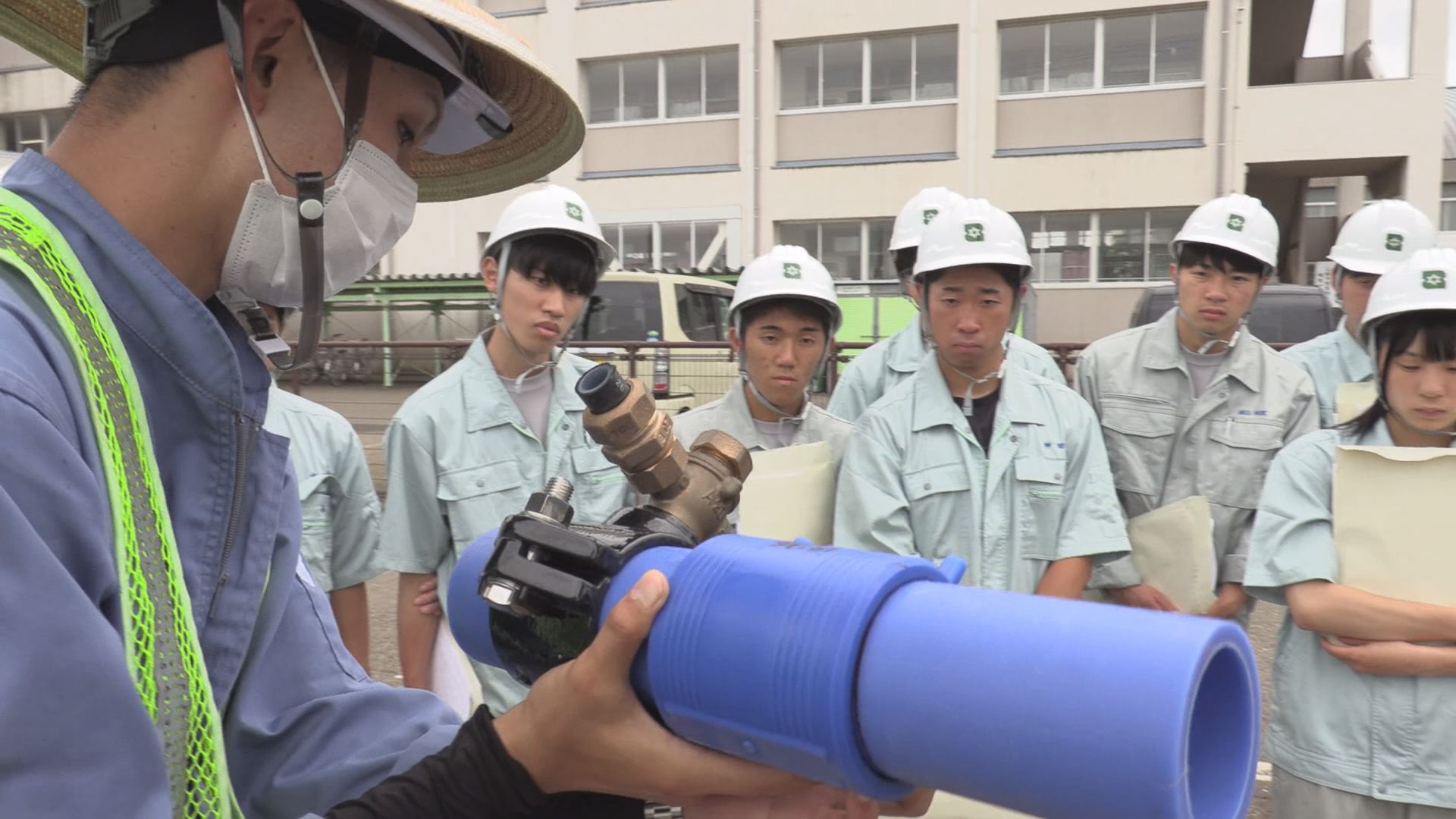 インフラ工事のリアルに感動！上総生徒が現場見学