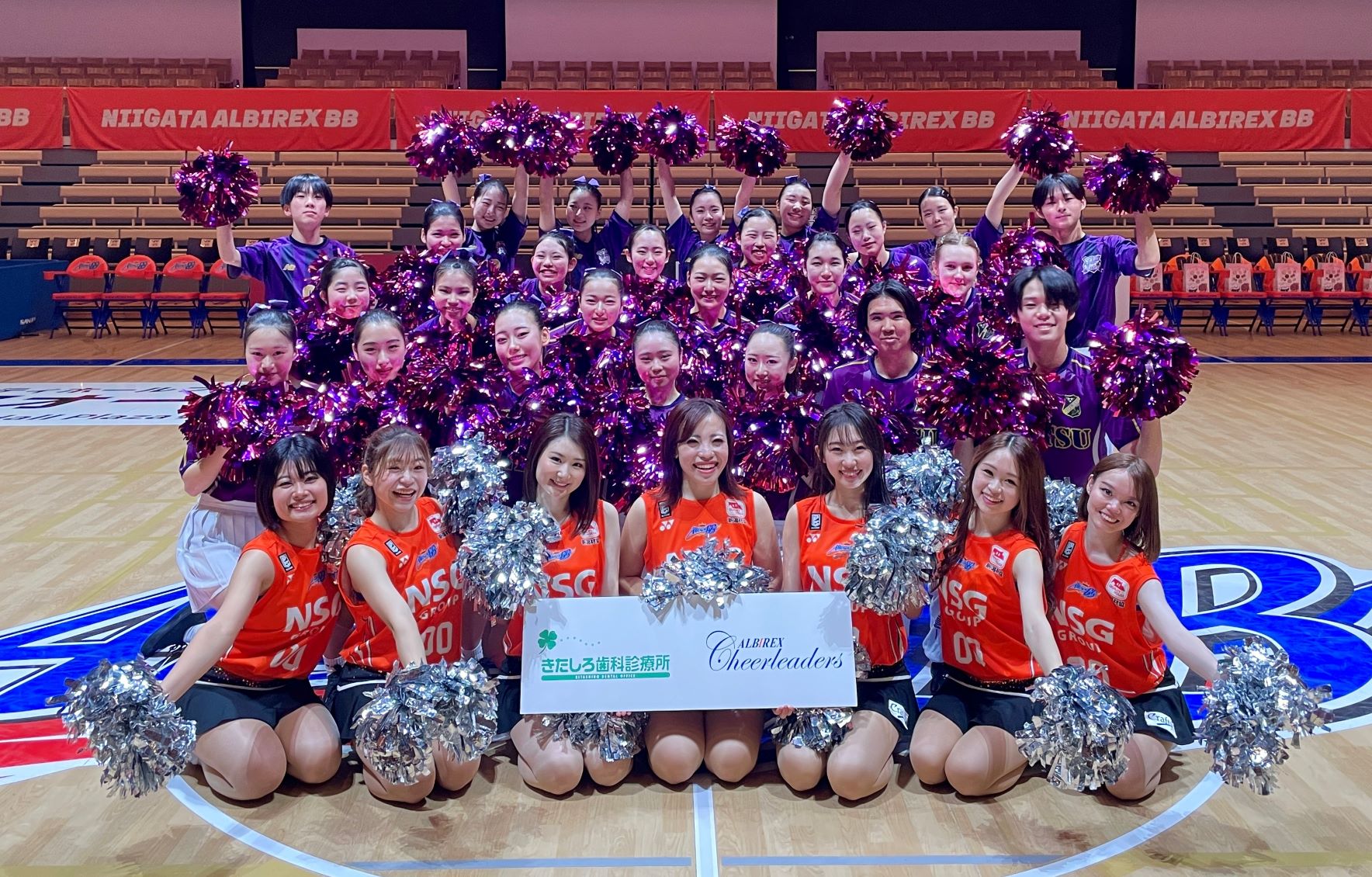アルビBBの試合で上越高校ダンス部がパフォーマンス 1500人を沸かせる