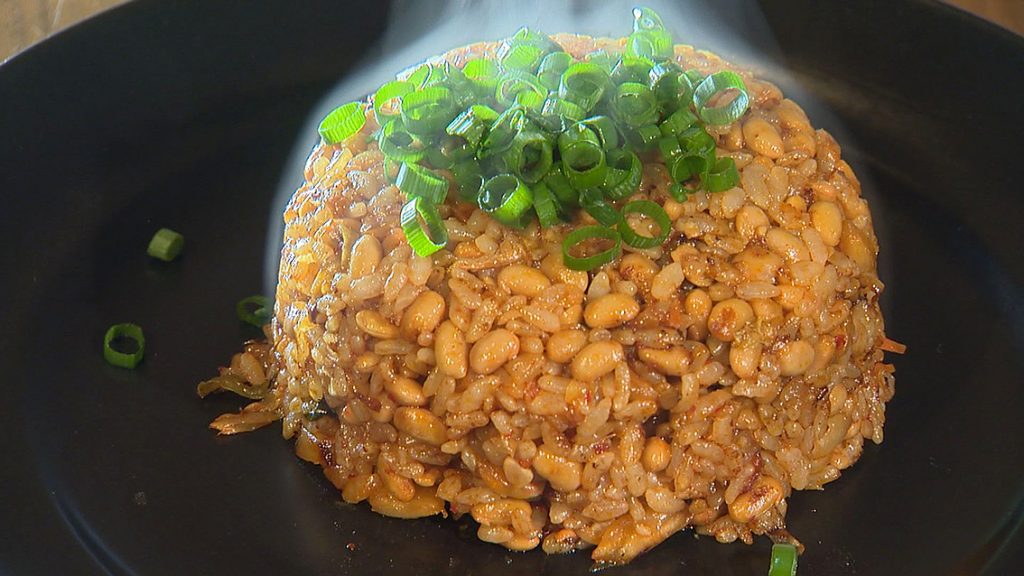 納豆キムチチャーハン完成