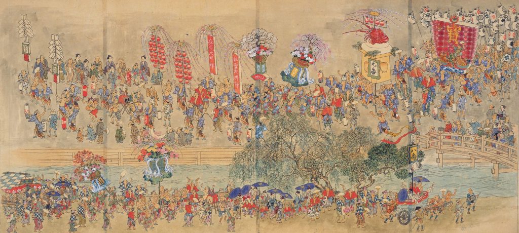 新潟年中行事絵巻《江戸末期》部分（縮小）
