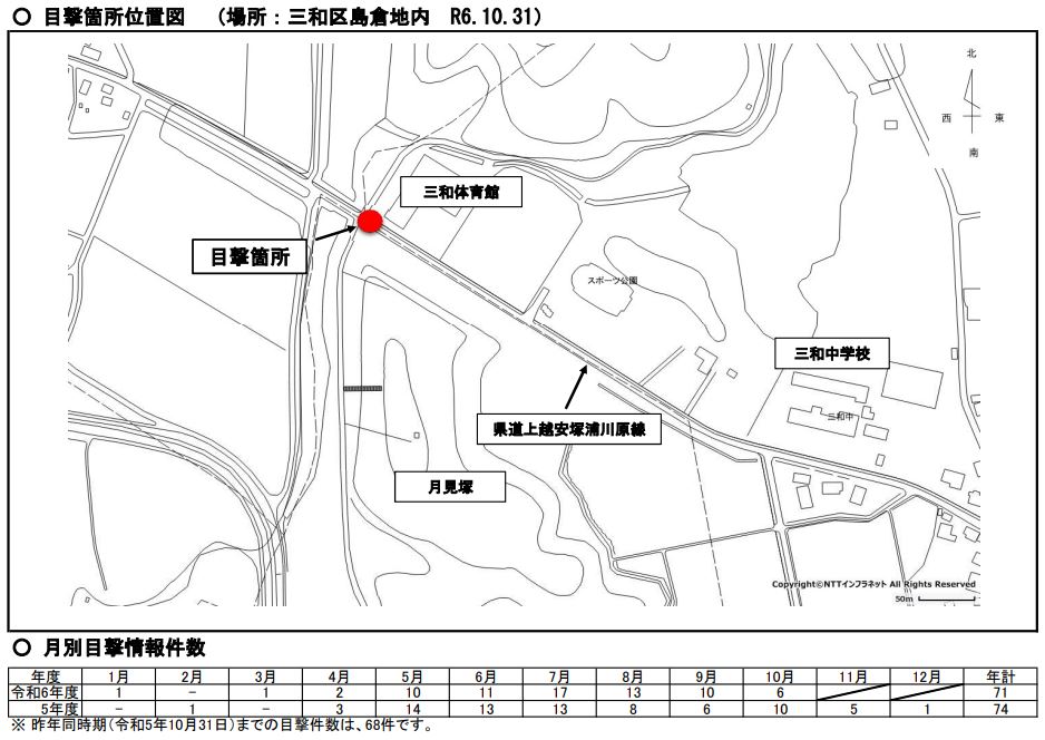 クマの目撃情報[上越市]
