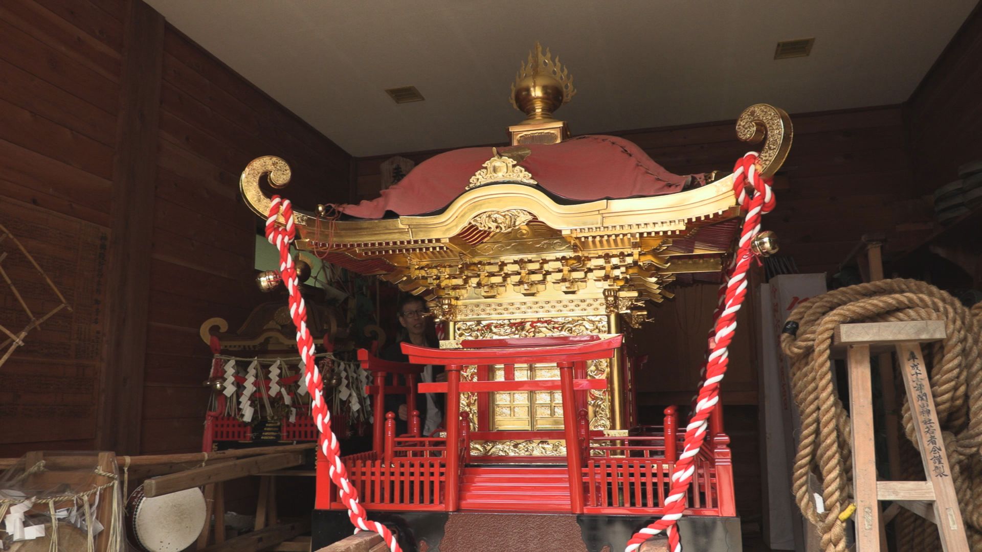 活気もたらす起爆剤に！関山神社のみこし修理完了